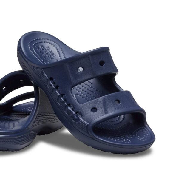 Crocs Unisex Baya Slide Sandals Size M5/W7 Navy - Picture 1 of 5